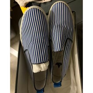 MJ Striped Slip On Sneakers Macchiaj Shoe Navy‎ Blue White Mens Shoes